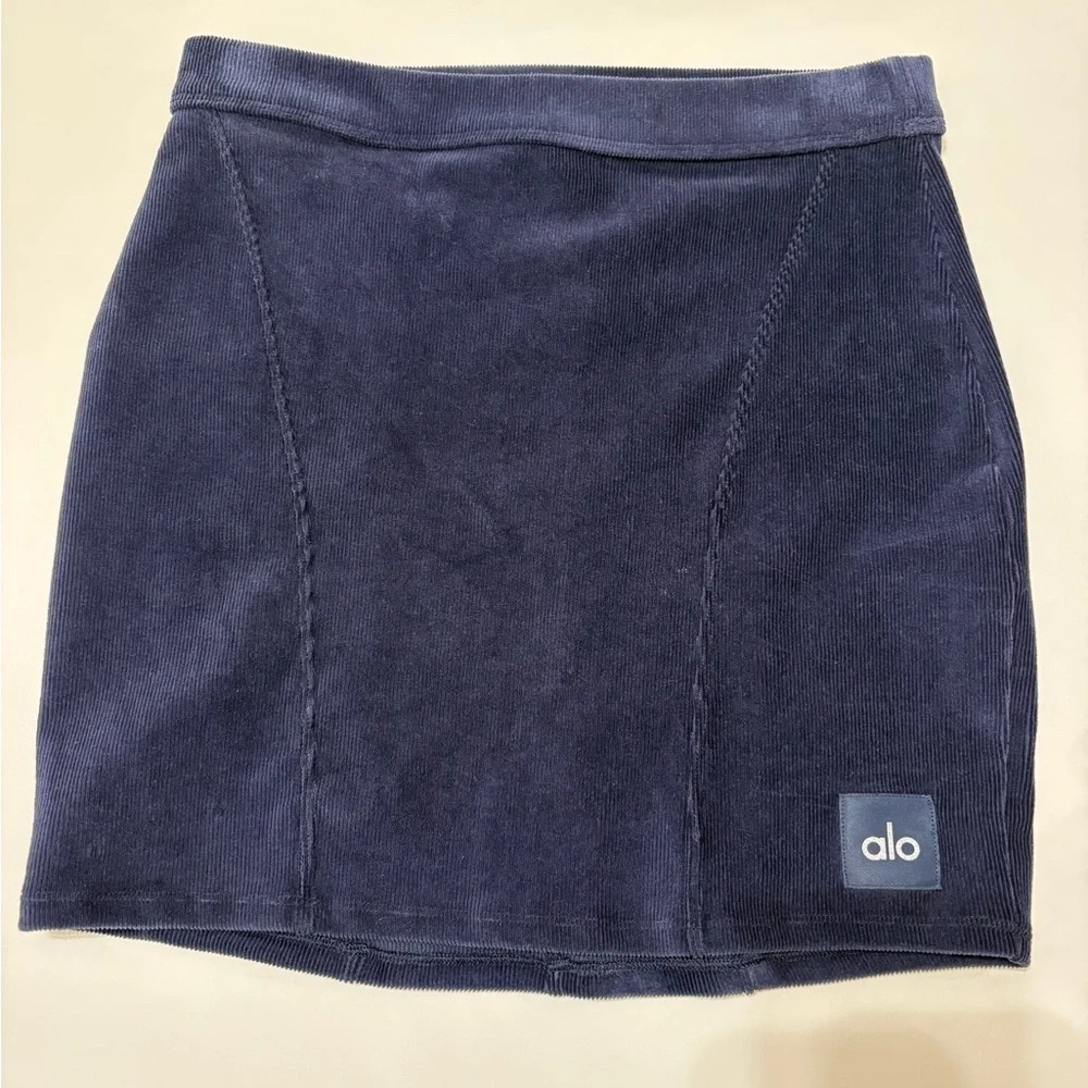 ALO Yoga Navy Blue Mini Skirt